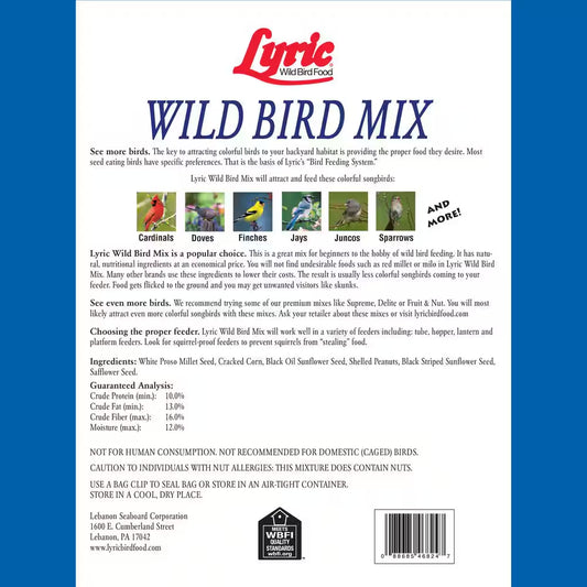 20 Lbs. Wild Bird Mix Bird Seed for outside Feeders