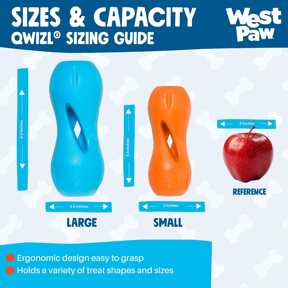 Zogoflex Qwizl Interactive Treat Dispensing Dog Puzzle Treat Toy for Dogs, Granny Smith, Large