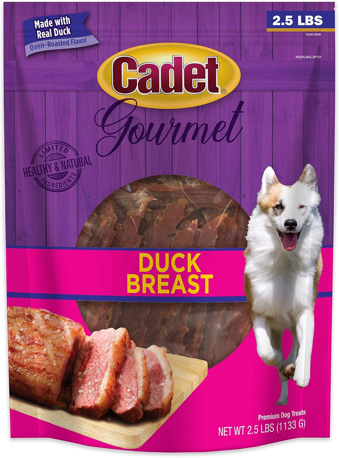 Gourmet Duck Breast Dog Jerky Treats, 2.5 Lbs