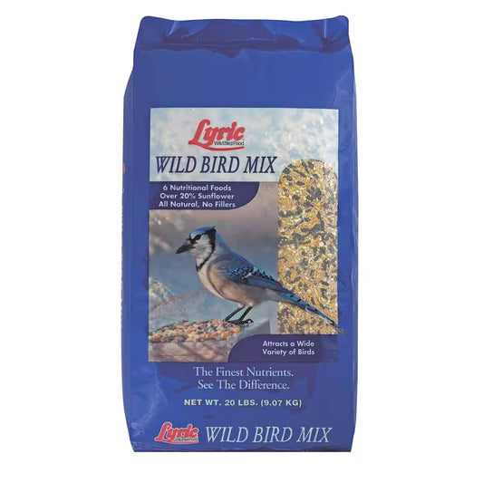 20 Lbs. Wild Bird Mix Bird Seed for outside Feeders