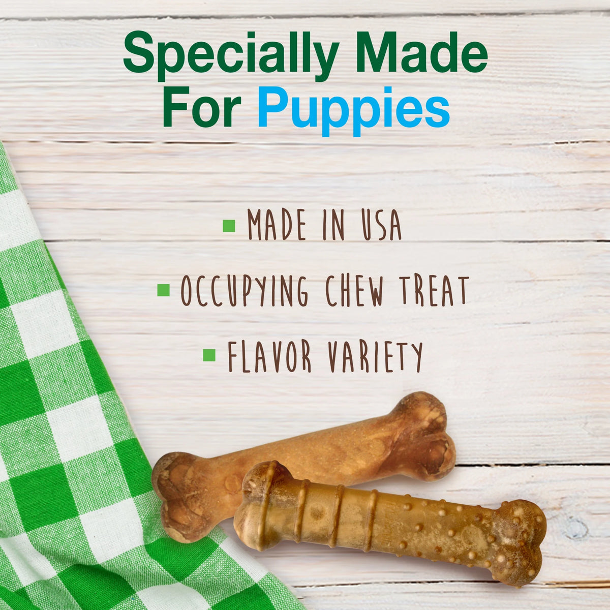 Healthy Edibles Natural Puppy Treats, Training Treats for Puppies, Lamb & Apple Flavor Dog Treats, for X-Small Dogs (3 Count)