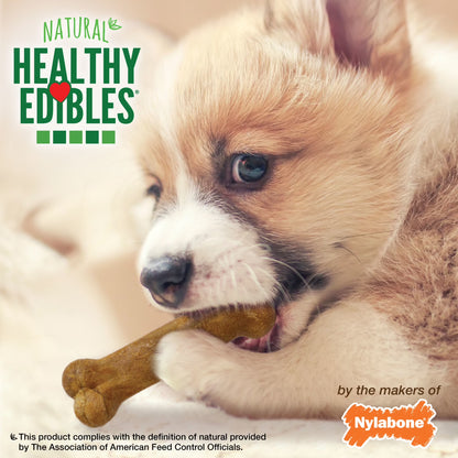 Healthy Edibles Natural Puppy Treats, Training Treats for Puppies, Lamb & Apple Flavor Dog Treats, for X-Small Dogs (3 Count)