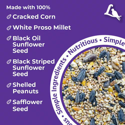 20 Lbs. Wild Bird Mix Bird Seed for outside Feeders