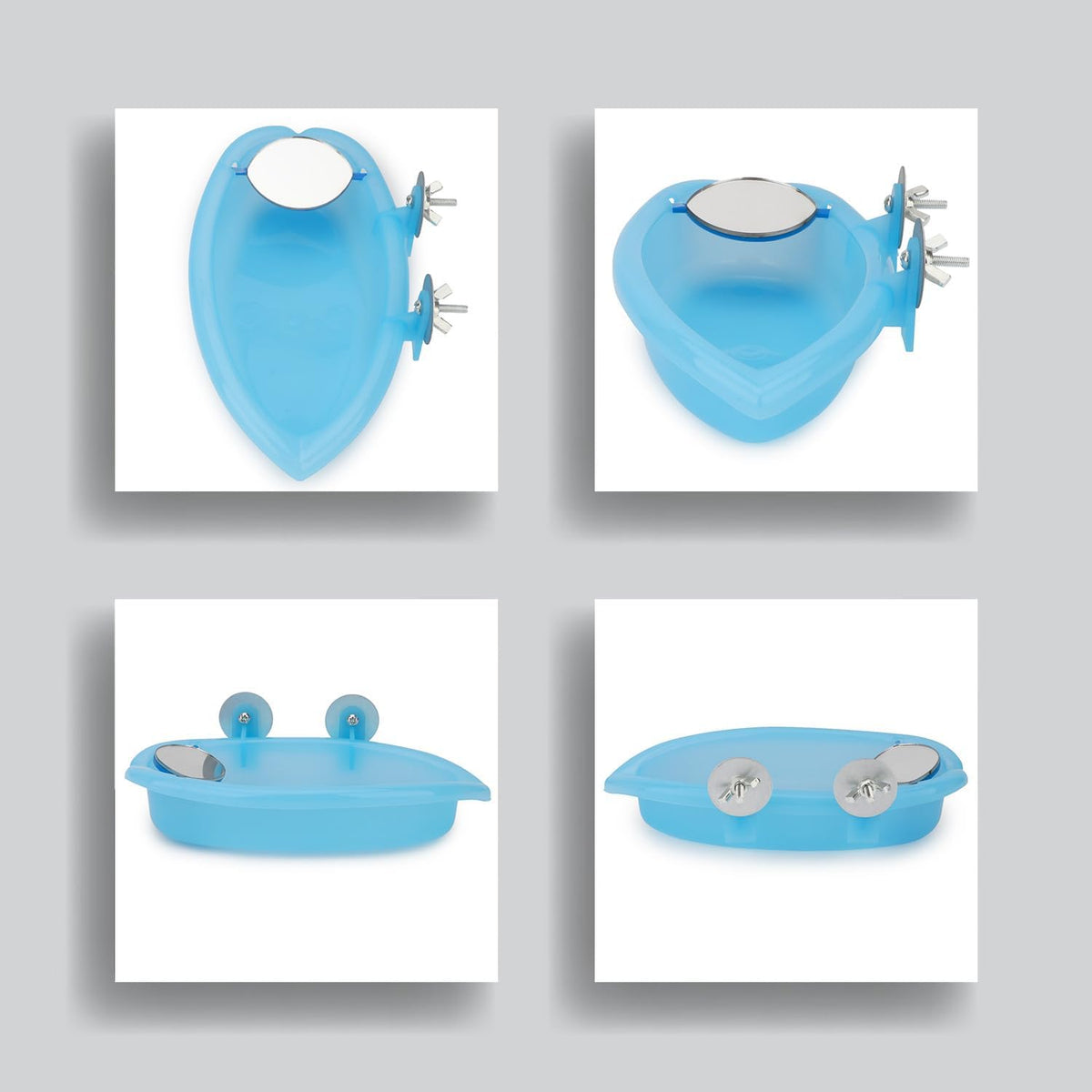 Bird Bath with Mirror Portable Bird Bathroom Parakeet Shower Tub