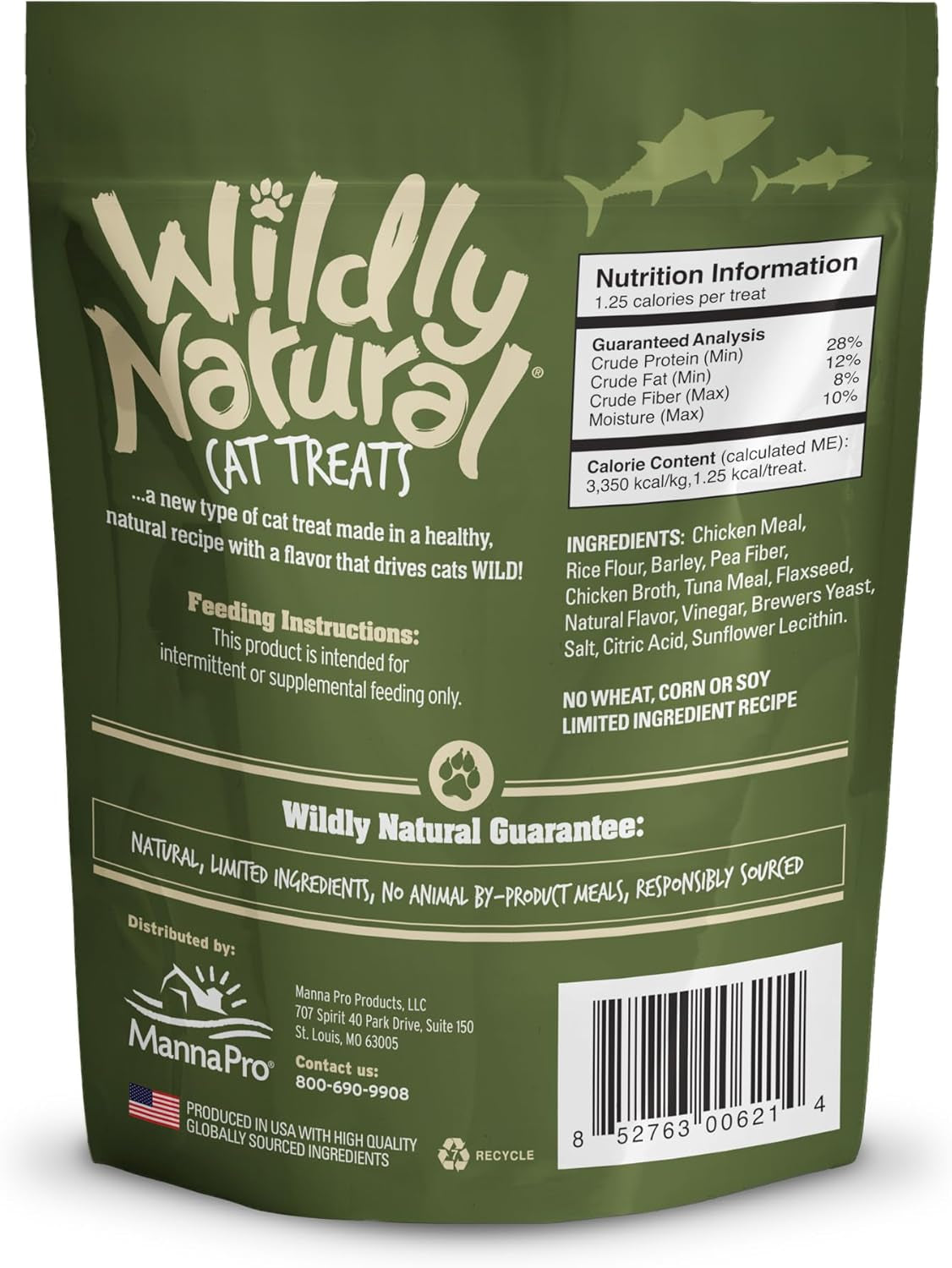 Crunchy Cat Treats, Healthy Cat Treats, Tuna Flavor, 2.5Oz