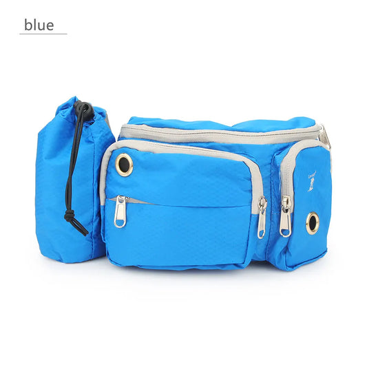 Multi-Function Running Waist Bag Dog Training Waist Bag Travel Sports Pet Bag Carry Snacks Garbage Bag for Dog Leash