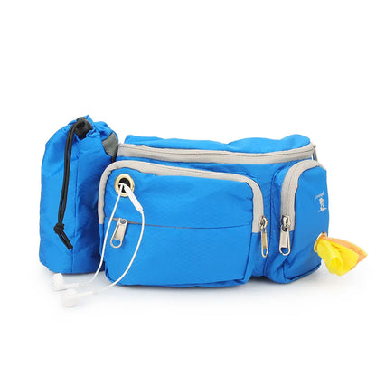 Multi-Function Running Waist Bag Dog Training Waist Bag Travel Sports Pet Bag Carry Snacks Garbage Bag for Dog Leash