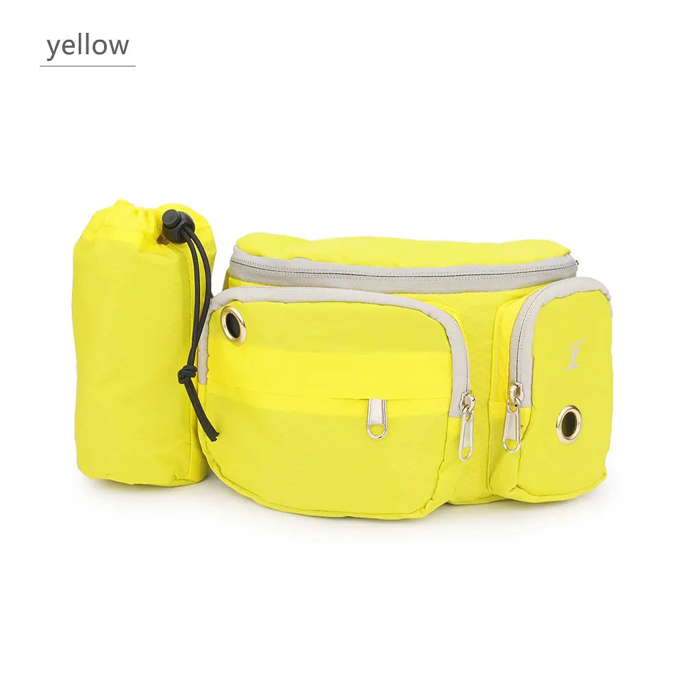Multi-Function Running Waist Bag Dog Training Waist Bag Travel Sports Pet Bag Carry Snacks Garbage Bag for Dog Leash