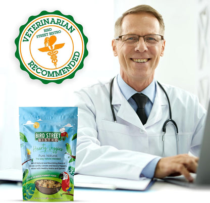 Parrot Food - Parakeet Food - Cockatiel Food - Bird Food - Cooks in 3-15 Min with Natural Grains - Legumes - Non-Gmo Fruits, Vegetables, & Health Orientated Spices