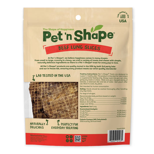 Beef Lung Dog Treats – Made and Sourced in the USA - Natural Healthy Treats, 9 Ounce