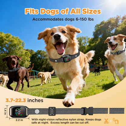 Dog Bark Collar for Large Medium Small Dogs - MTUYELI Rechargeable anti Barking Training Collar with 5 Adjustable Sensitivity Beep Vibration (Black)