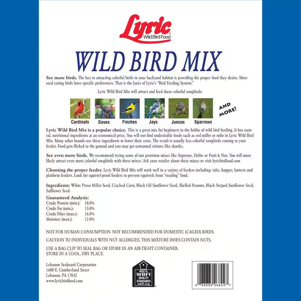 20 Lbs. Wild Bird Mix Bird Seed for outside Feeders