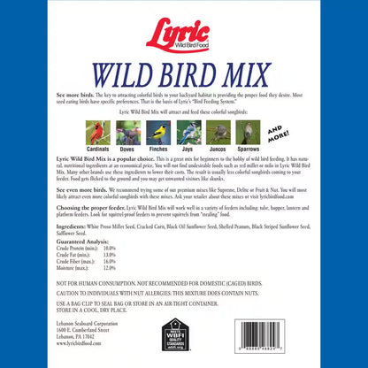 20 Lbs. Wild Bird Mix Bird Seed for outside Feeders