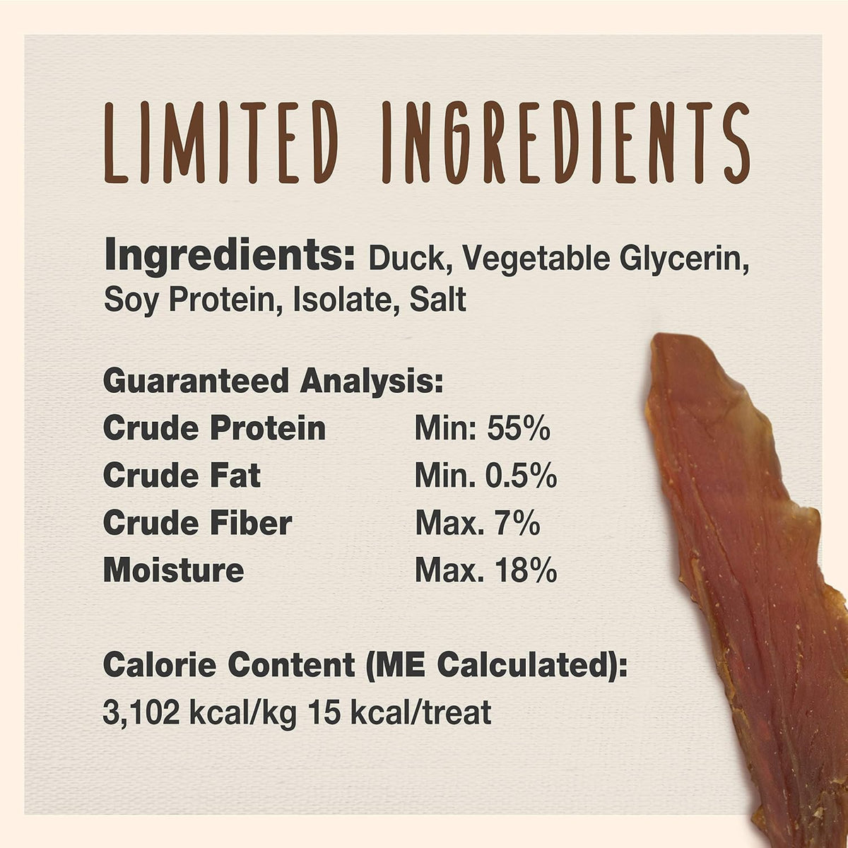 Gourmet Duck Breast Dog Jerky Treats, 2.5 Lbs