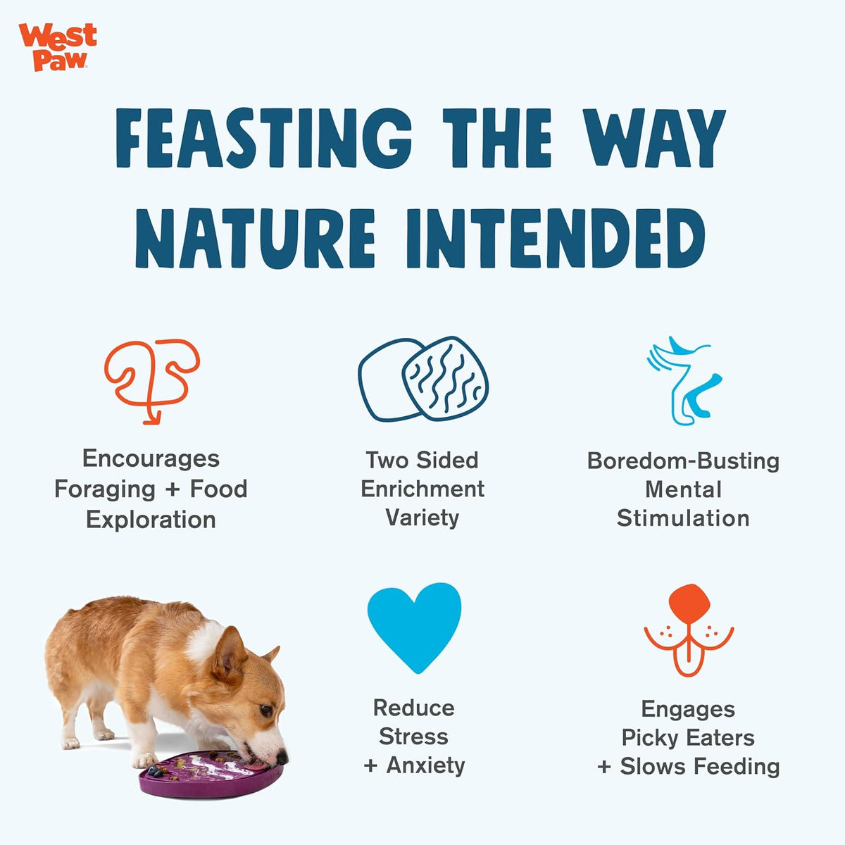 Seaflex Waves Feast Mat – All-In-One, Slow Feeder, Lick Mat – Encourages Foraging & Food Exploration - Engages Picky Eaters & Slow Feeding - Versatile – Easy to Clean, Non-Toxic - Bubblegum