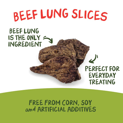 Beef Lung Dog Treats – Made and Sourced in the USA - Natural Healthy Treats, 9 Ounce
