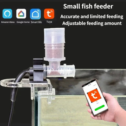 Best Automatic Fish Feeder - Wifi Smart Feeder for Aquarium, Timed Remote Control Fish Tank Food Dispenser Fish Shrimp Feeding