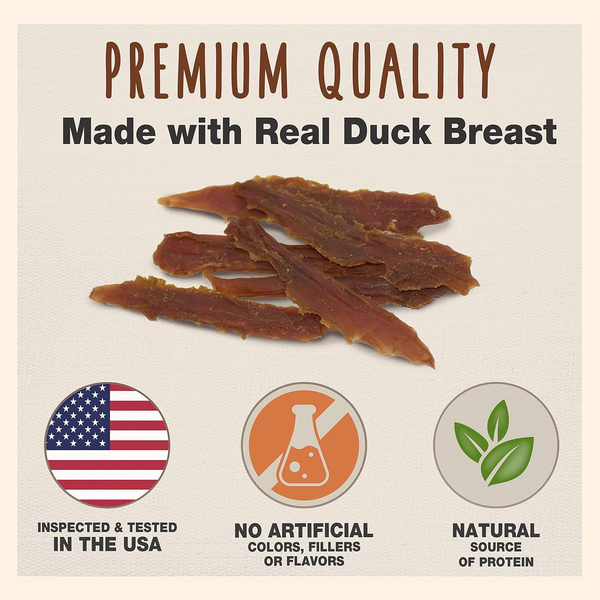 Gourmet Duck Breast Dog Jerky Treats, 2.5 Lbs