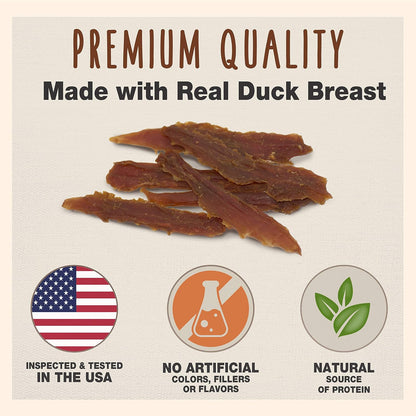 Gourmet Duck Breast Dog Jerky Treats, 2.5 Lbs