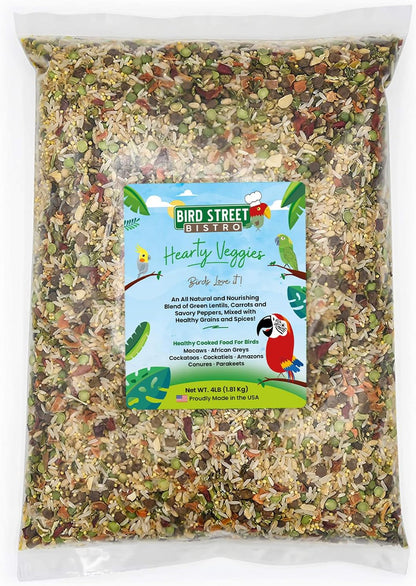 Parrot Food - Parakeet Food - Cockatiel Food - Bird Food - Cooks in 3-15 Min with Natural Grains - Legumes - Non-Gmo Fruits, Vegetables, & Health Orientated Spices