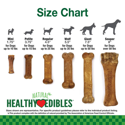 Healthy Edibles Natural Puppy Treats, Training Treats for Puppies, Lamb & Apple Flavor Dog Treats, for X-Small Dogs (3 Count)