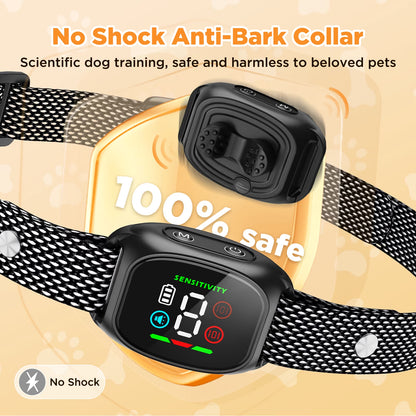 Dog Bark Collar for Large Medium Small Dogs - MTUYELI Rechargeable anti Barking Training Collar with 5 Adjustable Sensitivity Beep Vibration (Black)
