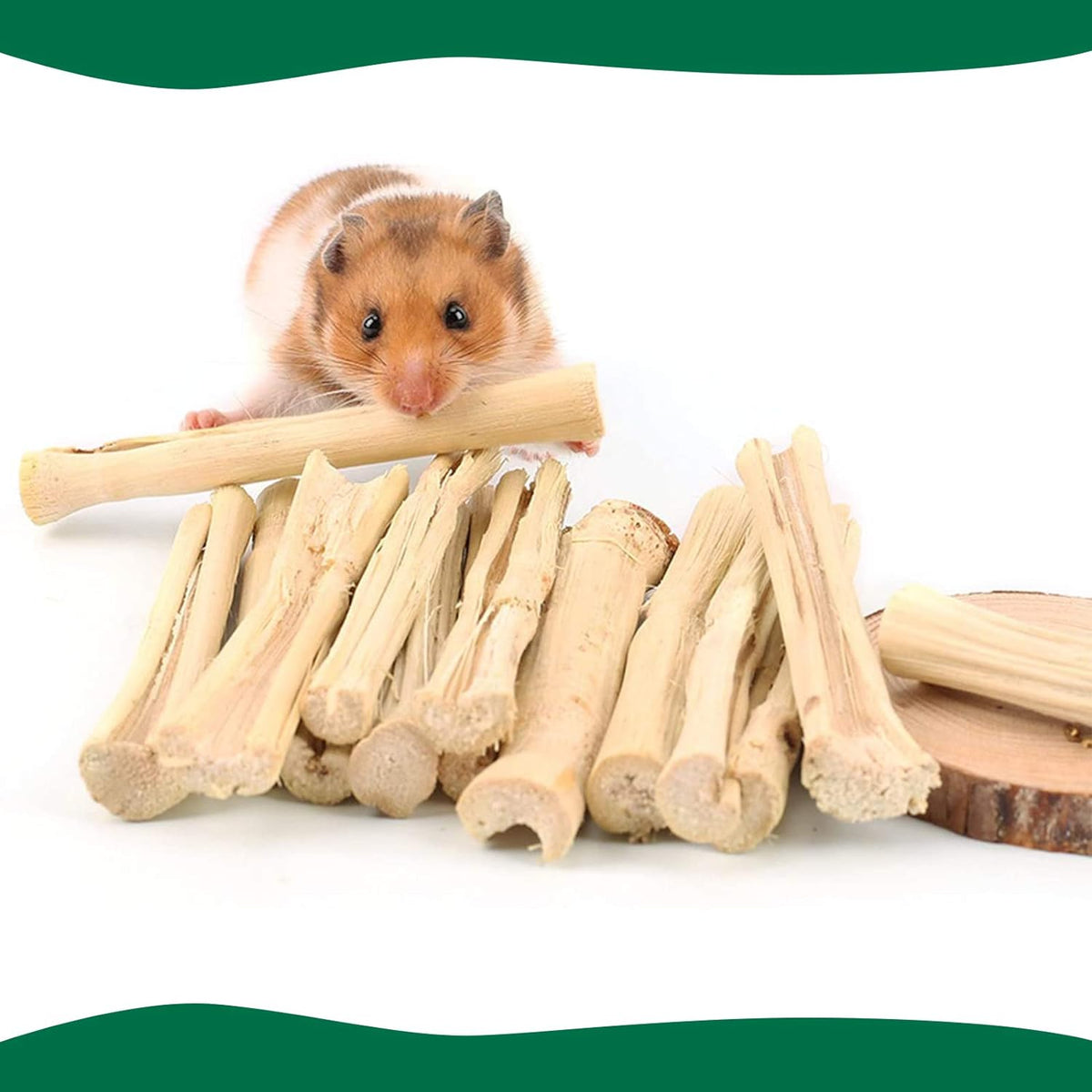 500G Sweet Bamboo Chews for Rabbits, Rabbit Chew Toys Bamboo Sticks