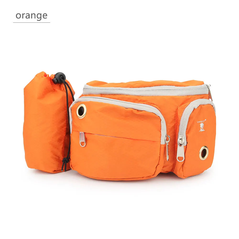 Multi-Function Running Waist Bag Dog Training Waist Bag Travel Sports Pet Bag Carry Snacks Garbage Bag for Dog Leash