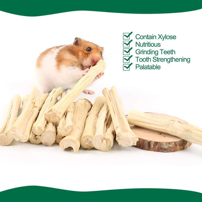 500G Sweet Bamboo Chews for Rabbits, Rabbit Chew Toys Bamboo Sticks
