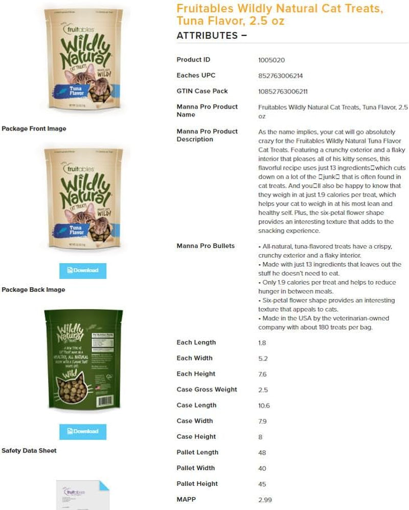 Crunchy Cat Treats, Healthy Cat Treats, Tuna Flavor, 2.5Oz