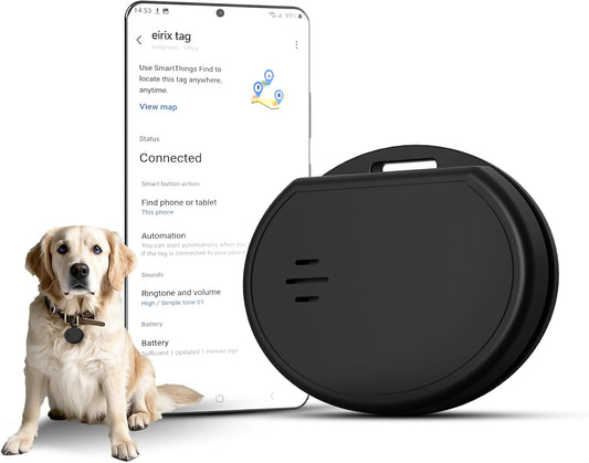 Smart Tags for Samsung- 1 Pack, Work with Smart Things App-Ip67 Waterproof, Bluetooth Tracker Tags,Key Finder and Item Locator for Keys, Bags,Luggage Pets,Cats Dogs (Samsung Only)