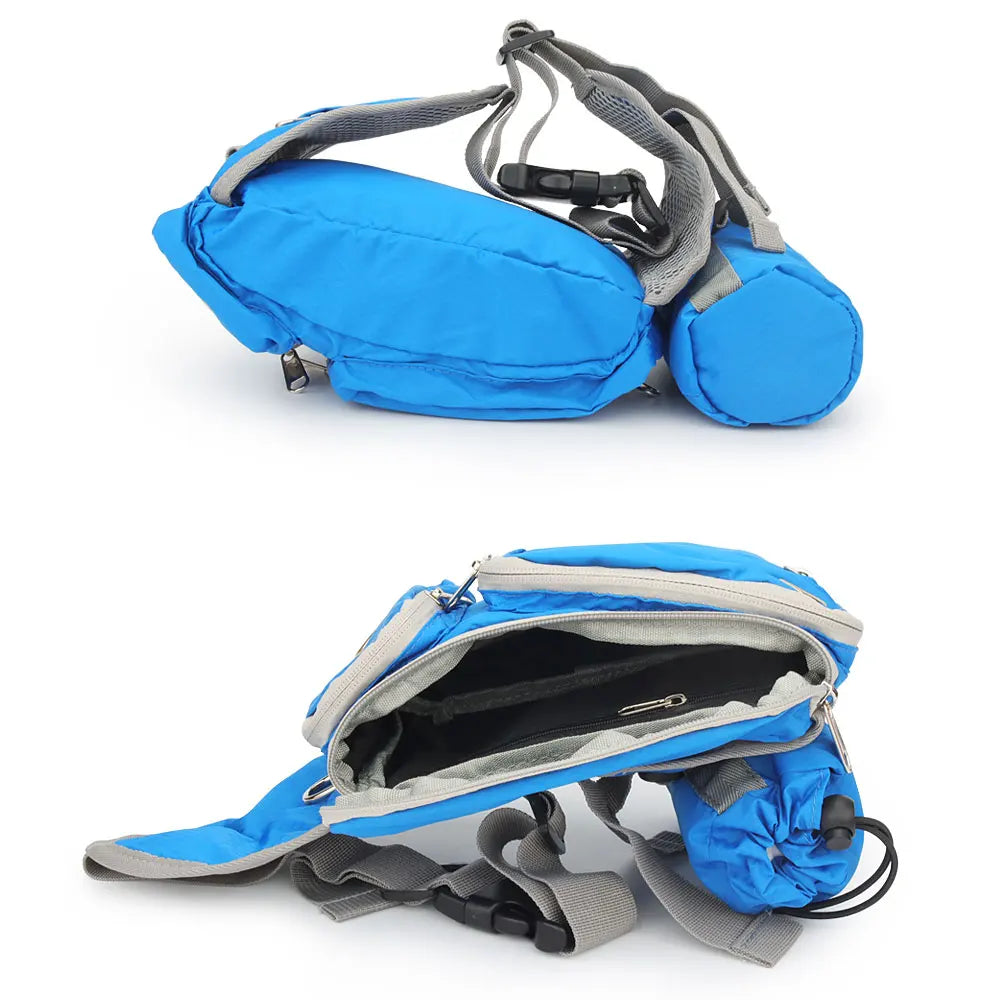 Multi-Function Running Waist Bag Dog Training Waist Bag Travel Sports Pet Bag Carry Snacks Garbage Bag for Dog Leash